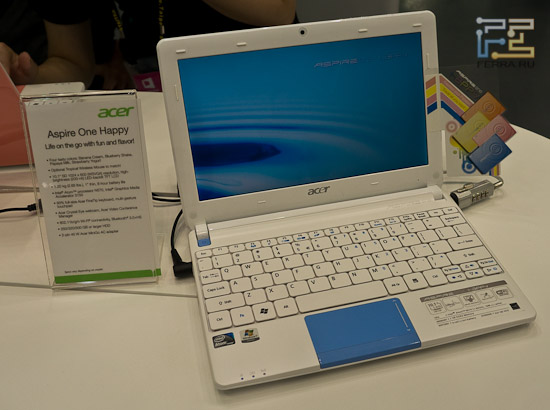 Счастливый нетбук Aspire One Happy