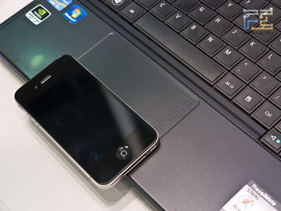 Тачпад Acer Travelmate 5760 в сравнении с iPhone 4