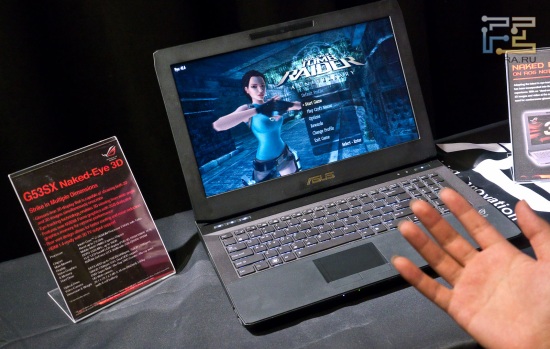 Ноутбук Asus G53SX с трехмерным экраном, для которого не нужны очки.