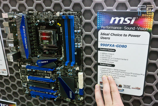 Материнская плата для Fusion 3-way SLI и 4-way CrossFireX, 990FXA-GD80