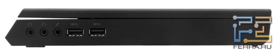 Правая грань Dell Alienware M11x - зазор между крышкой и корпусом заметен очень сильно