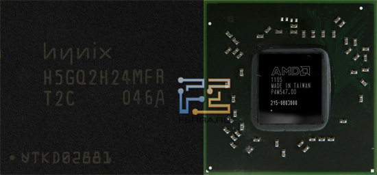 Графический процессор Turks и чип памяти Hynix