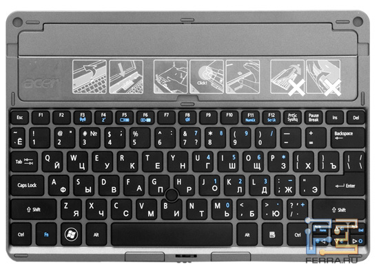 Раскладка клавиатуры Acer Iconia Tab W500