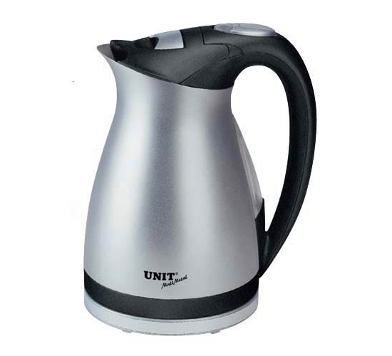 Чайник UNIT UEK-226 обладает мощностью в 3000 Вт: он быстро вскипятит воду, но при этом его не рекомендуется брать на дачу и использовать сетевые фильтры для его подключения