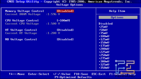 Настройки оверклокинга в BIOS Setup Foxconn A88GA-S
