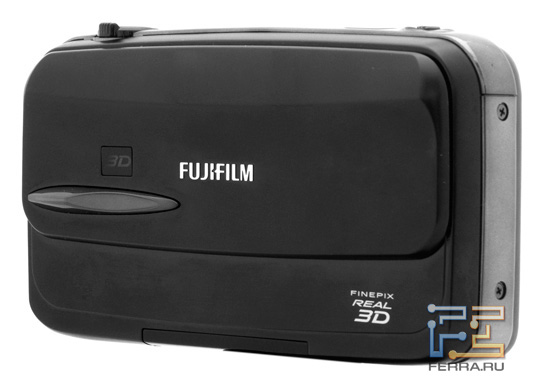 Закрытая шторка на фронтальной части Fujifilm FinePix Real 3D W3