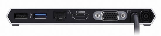 Разъемы на Power Media Dock для Sony VAIO Z: USB 2.0, USB 3.0, RJ-45, HDMI, D-SUB, разъем питания
