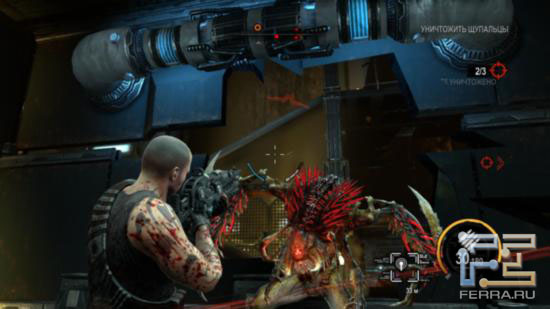 Татуировки героя, увы, не наводят страх на пришельцев в Red Faction: Armageddon