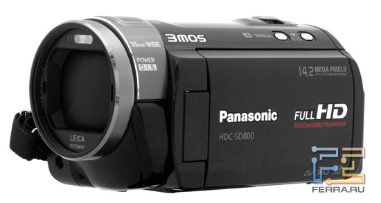 Общий вид видеокамеры Panasonic HDC-SD800
