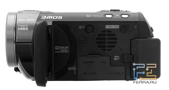 Органы управления на внутренней панели камеры Panasonic HDC-SD800