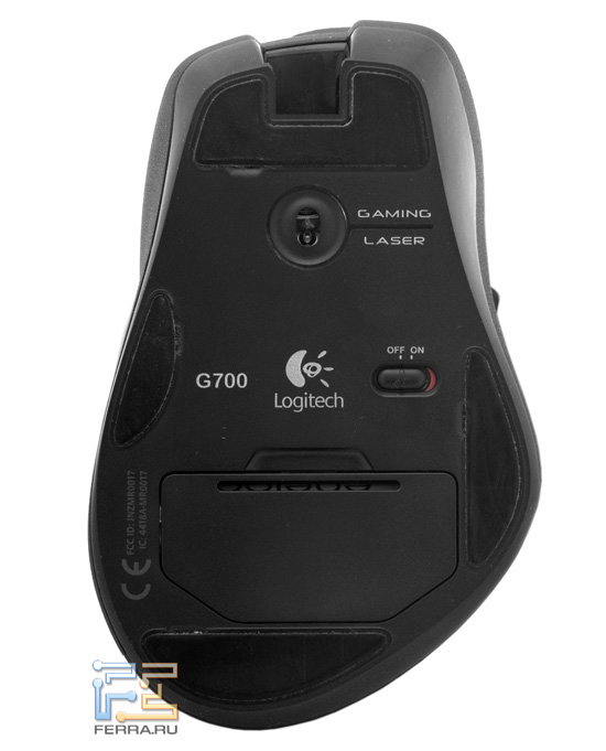 Logitech Gaming Mouse G700. Картина снизу