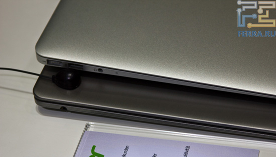 Левая грань ноутбуков Acer Aspire S3 и MacBook Air
