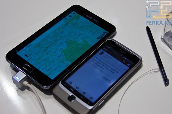 Samsung Galaxy Note � HTC Desire Z ��� � ���