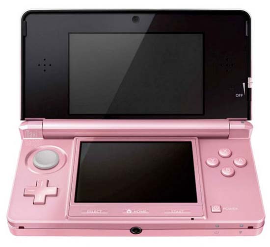 Как смогли убедиться посетители Tokyo Game Show 2011, внешне розовая 3DS не отличается от предшественниц