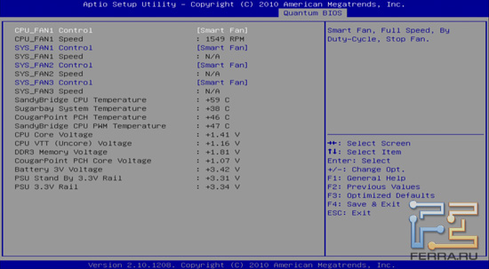 Quantum BIOS в UEFI BIOS на материнской плате Foxconn Rattler