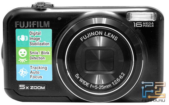 Fujifilm FinePix JX350. Вид спереди