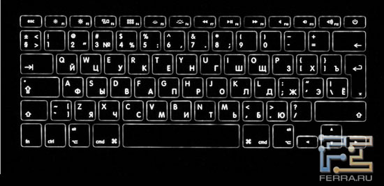 Подсветка клавиатуры Apple MacBook Air 13,3