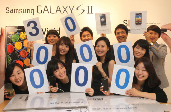 30 миллионов смартфонов Samsung Galaxy S и S II