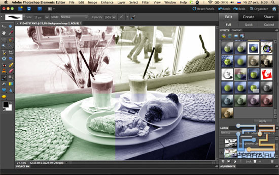 Фильтры в Adobe Photoshop Elements 10