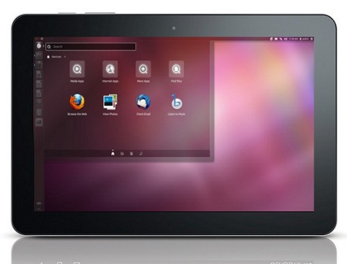 Макет, планшет с Ubuntu