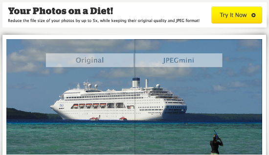 Главная страница сайта JPEGmini