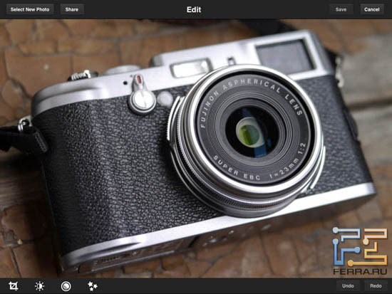 Открываем фотографию и приступаем к обработке в Adobe Photoshop Express 2.0.3