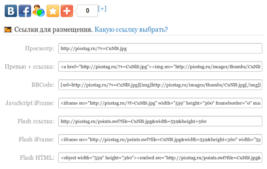 Социальная ориентация сервиса Picstag