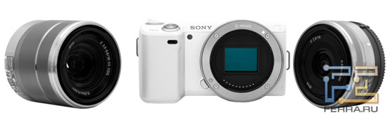 Sony NEX-5N с объективами 16 мм и 18-55 мм