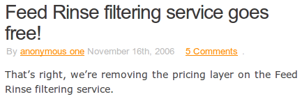 Сообщение в блоге Feed Rinse