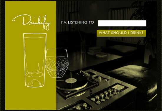 Главная страница сайта Drinkify