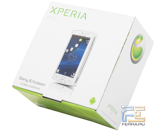 Коробка с Sony Ericsson Xperia mini