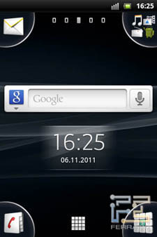 Рабочий стол Sony Ericsson Xperia mini