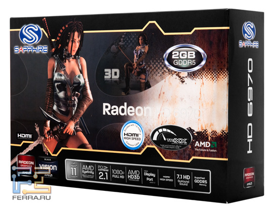 Упаковка видеокарты Sapphire Radeon HD 6970