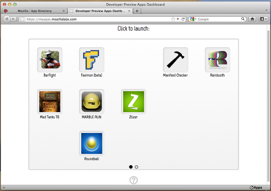 Mozilla Labs Apps Project