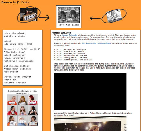 Главная страница сайта HumanclocK