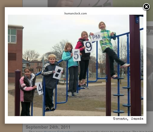 Пример фотографии со временем на сайте HumanclocK