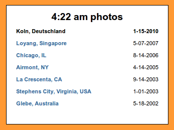 Выбор фотографии для конкретного времени