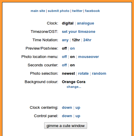 Настройки страницы на сайте HumanclocK