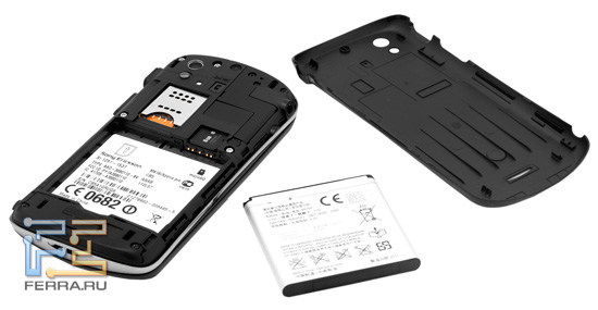 Аккумулятор и задняя крышка Sony Ericsson Xperia pro
