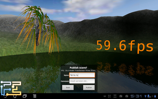 Результаты Nena Benchmark 1 на Asus Transformer Prime TF201