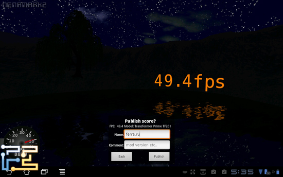 Nenamark 2 на Asus Transformer Prime TF201