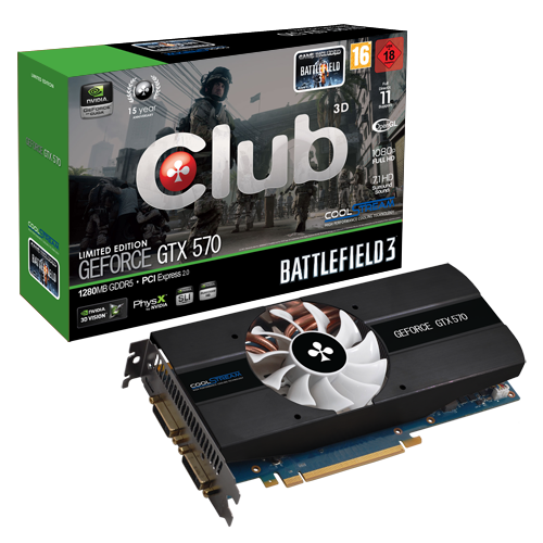 Club 3D GeForce GTX 570 Battlefield 3 Limited Edition