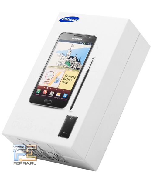 Коробка с Samsung Galaxy Note