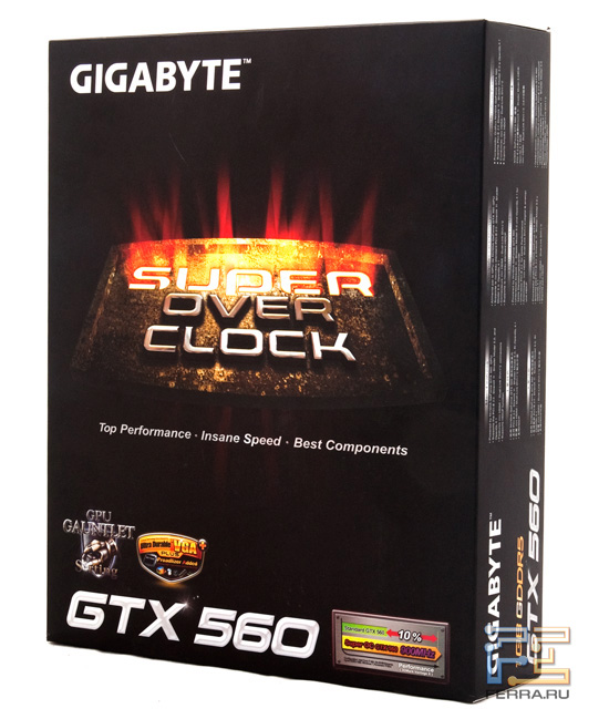 Упаковка видеокарты Gigabyte GV-N56GSO-1GI