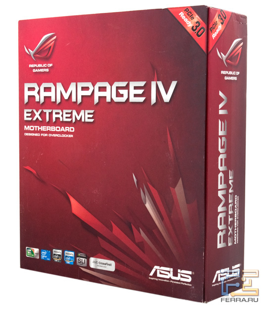 Лицевая сторона упаковки ASUS Rampage IV Extreme
