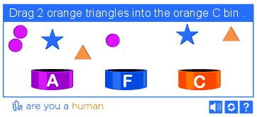 Демонстрация новой капчи на сайте AreYouaHuman