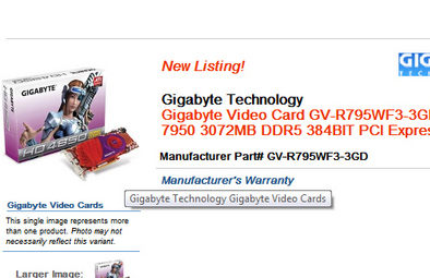 Gigabyte GV-R795WF3-3GD