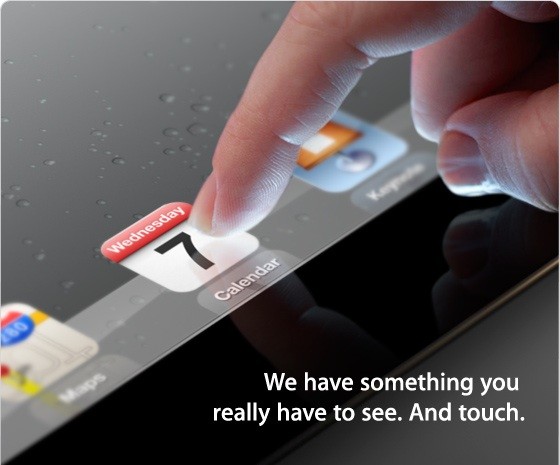 Реклама из приглашения на презентацию Apple