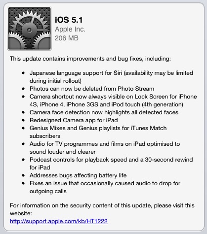 Обновление iOS 5.1