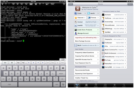iPad + jailbreak
